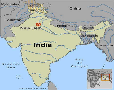 India Map New Delhi